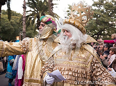 Three kings take letters Editorial Stock Photo